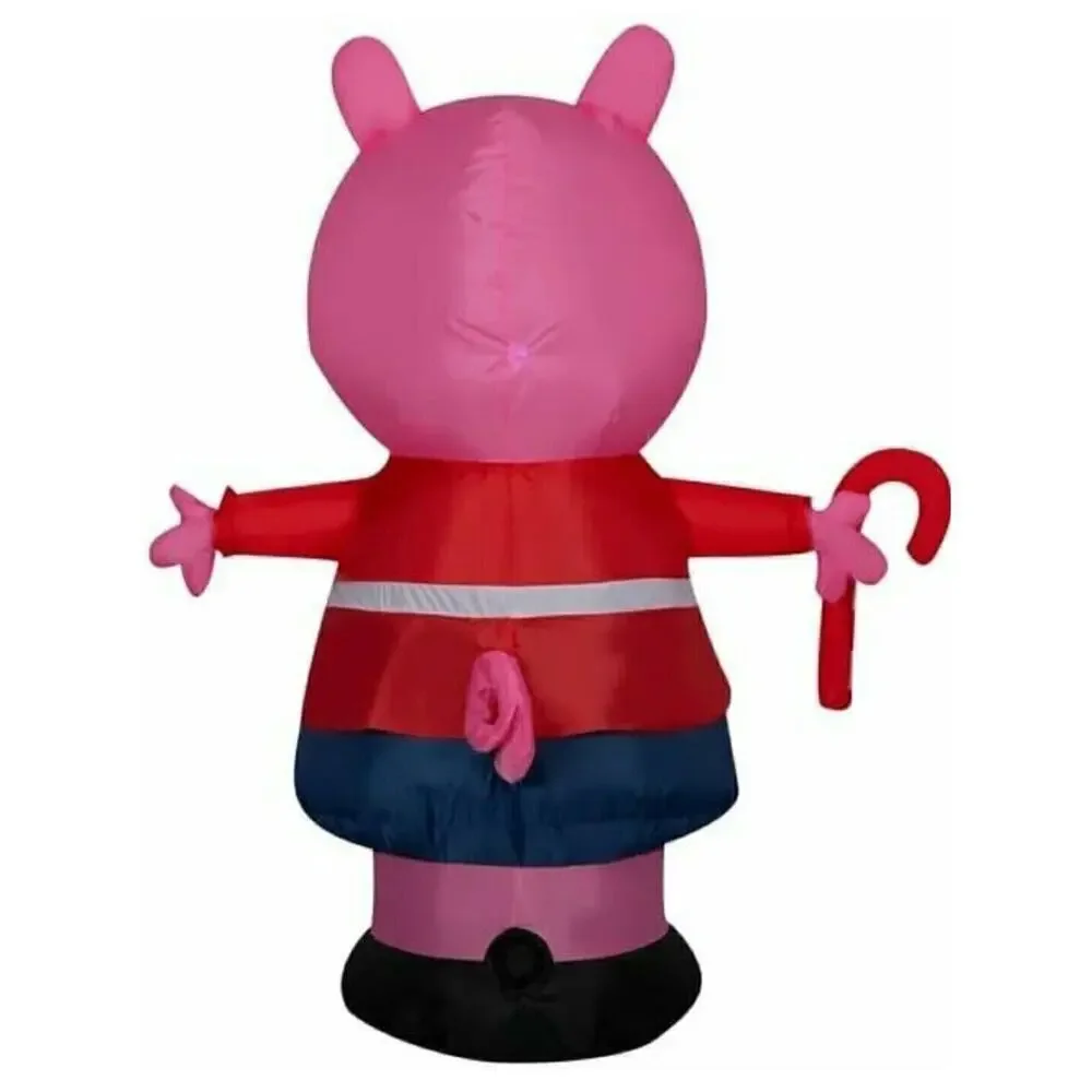 Peppa Pig Christmas Inflatable 4.5 Feet with‎ Candy Cane Gemmy NEW